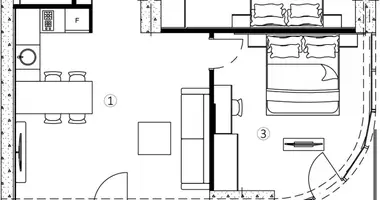 Appartement 2 chambres dans Batoumi, Géorgie