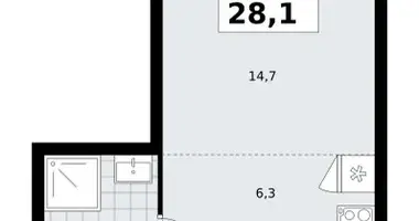 Apartamento 1 habitación en Troitsk, Rusia
