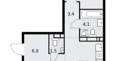 Wohnung 3 zimmer in Wnukowo, Russland