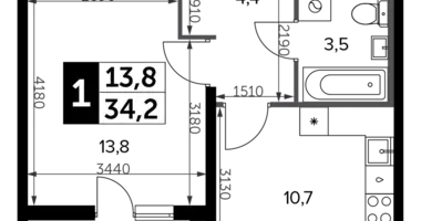 Mieszkanie 1 pokój w Leninsky District, Rosja
