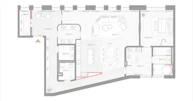 Apartamento 3 habitaciones en Moscú, Rusia