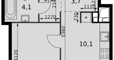 1 room apartment in Moscow, Russia