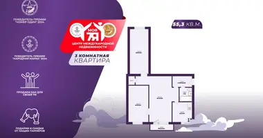 3 room apartment in Salihorsk, Belarus