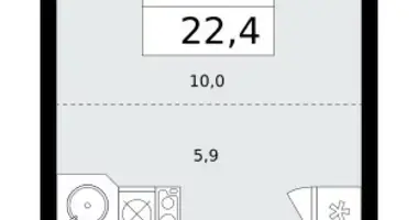 Apartamento 1 habitación en Kommunarka, Rusia