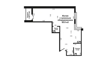 3 room apartment in Minsk, Belarus