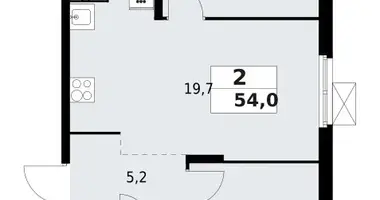 Wohnung 2 zimmer in Wsewoloschsk, Russland