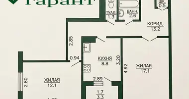 Apartamento 2 habitaciones en Lida, Belarús