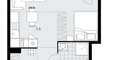 Wohnung 1 zimmer in Kommunarka, Russland