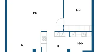 1 bedroom apartment in Tullisilta, Finland