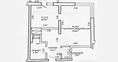 2 room apartment in Minsk, Belarus