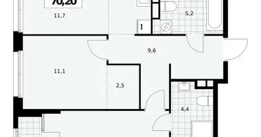 Wohnung 3 zimmer in Moskau, Russland