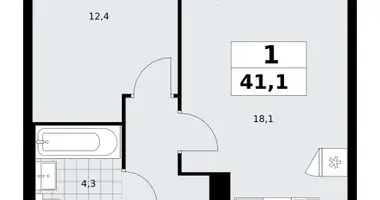 Wohnung 1 zimmer in Kommunarka, Russland