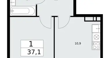 1 room apartment in Kommunarka, Russia