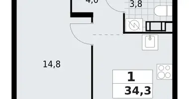 Appartement 1 chambre dans Krasnoye Selo, Russie