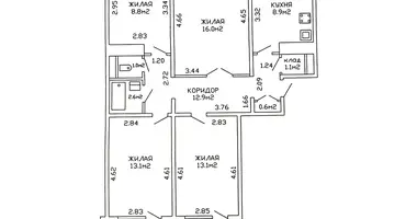 Apartamento 4 habitaciones en Minsk, Belarús