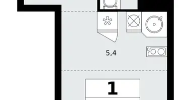 1 room apartment in Kommunarka, Russia