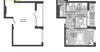 2 room apartment in Minsk, Belarus