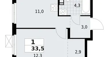 Apartamento 1 habitación en Vsevolozhsk, Rusia