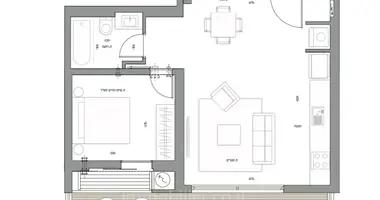 Квартира 2 комнаты в Тель-Авив, Израиль