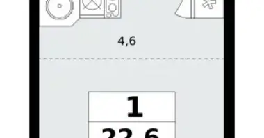 Mieszkanie 1 pokój w Kommunarka, Rosja