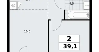 Appartement 2 chambres dans Kommunarka, Russie