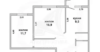 2 room apartment in Muchaviecki sielski Saviet, Belarus