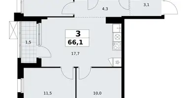 Mieszkanie 3 pokoi w Kommunarka, Rosja