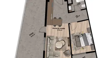 Квартира 2 комнаты в Акдениз, Турция
