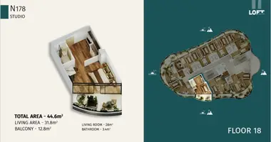 Apartamento 1 habitación en Kobuleti, Georgia
