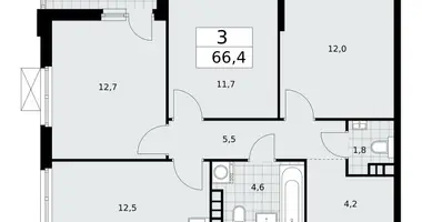 Appartement 3 chambres dans Kommunarka, Russie