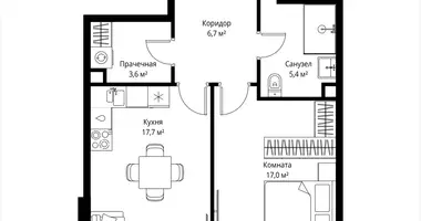 Wohnung 1 zimmer in Moskau, Russland