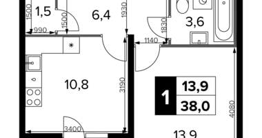 Apartamento 1 habitación en Leninsky District, Rusia