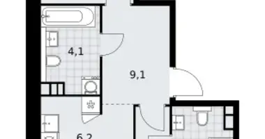3 room apartment in Moscow, Russia