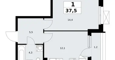 Mieszkanie 1 pokój w Kommunarka, Rosja