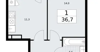 Квартира 1 комната в район Внуково, Россия