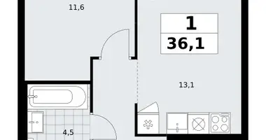 Appartement 1 chambre dans Troïtsk, Russie