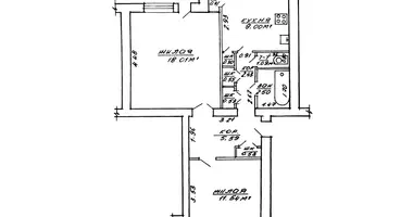 Appartement 2 chambres dans Barawliany, Bélarus