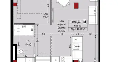 1 room apartment in Porto, Portugal