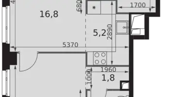2 room apartment in Moscow, Russia