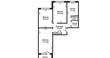 3 room apartment in Minsk, Belarus