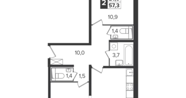 Appartement 2 chambres dans Leninsky District, Russie