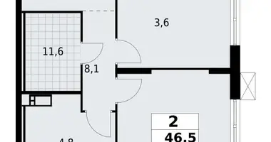 Appartement 2 chambres dans Krasnoye Selo, Russie