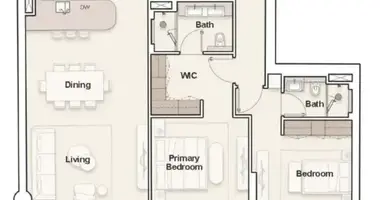 Apartamento 2 habitaciones en Dubái, Emiratos Árabes Unidos