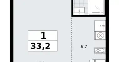 Wohnung 1 zimmer in Kommunarka, Russland