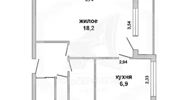 1 room apartment in Muchaviecki sielski Saviet, Belarus