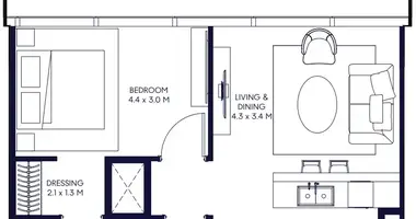 Appartement 1 chambre dans Doubaï, Émirats arabes unis