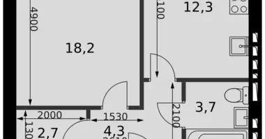 1 room apartment in Aprelevka, Russia