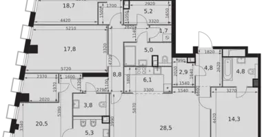 5 room apartment in Moscow, Russia