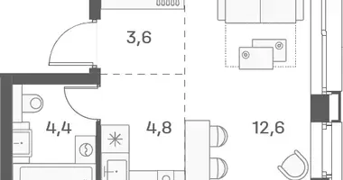 Studio 1 Schlafzimmer in Moskau, Russland