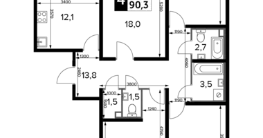 Квартира 4 комнаты в Люберцы, Россия